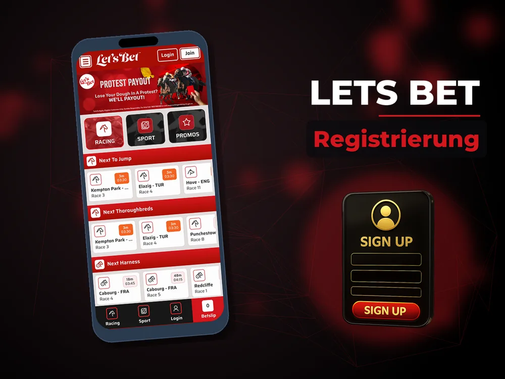 Lets Bet - Registrierung